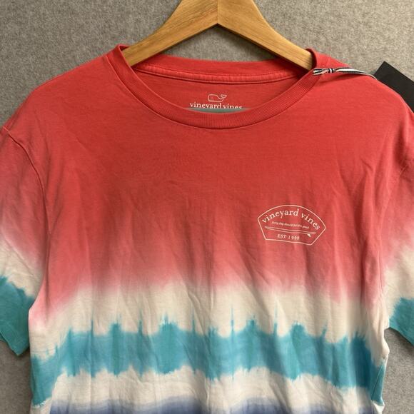Vineyard Vines Men's Tie Dyed Surfboard Short Sleeve T-Shirt Cotton Medium NWT - Picture 3 of 7